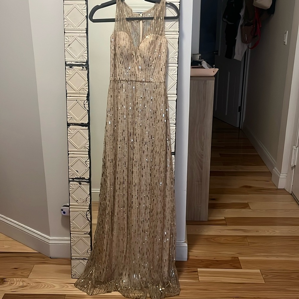 Floor length sequin gown